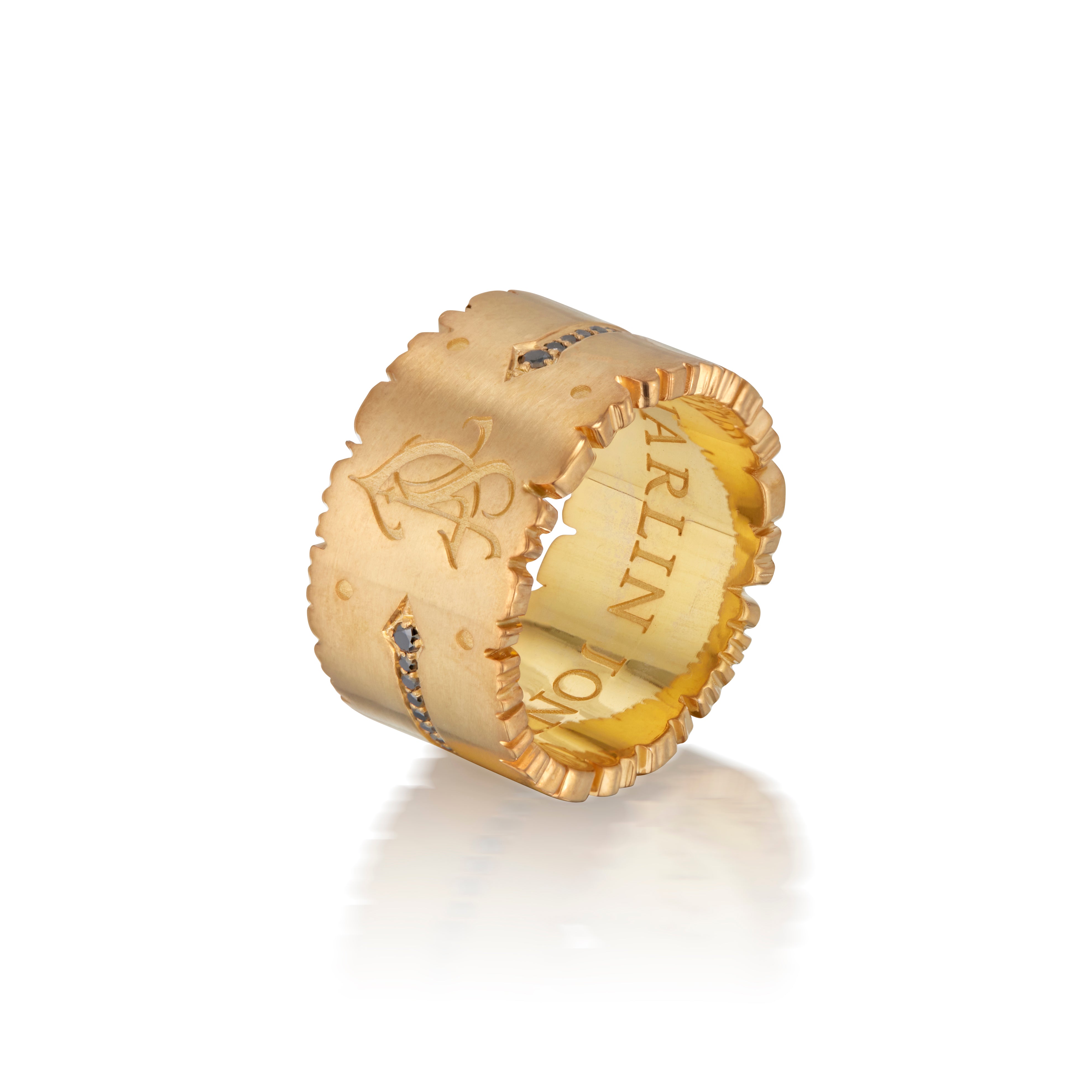 Jagged Edge Black Diamond Wedding Band