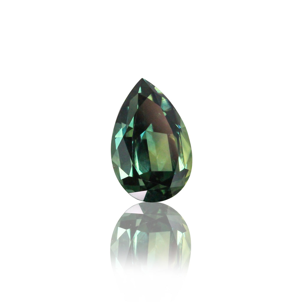 3.14ct Pear-Shape Australian Teal Sapphire
