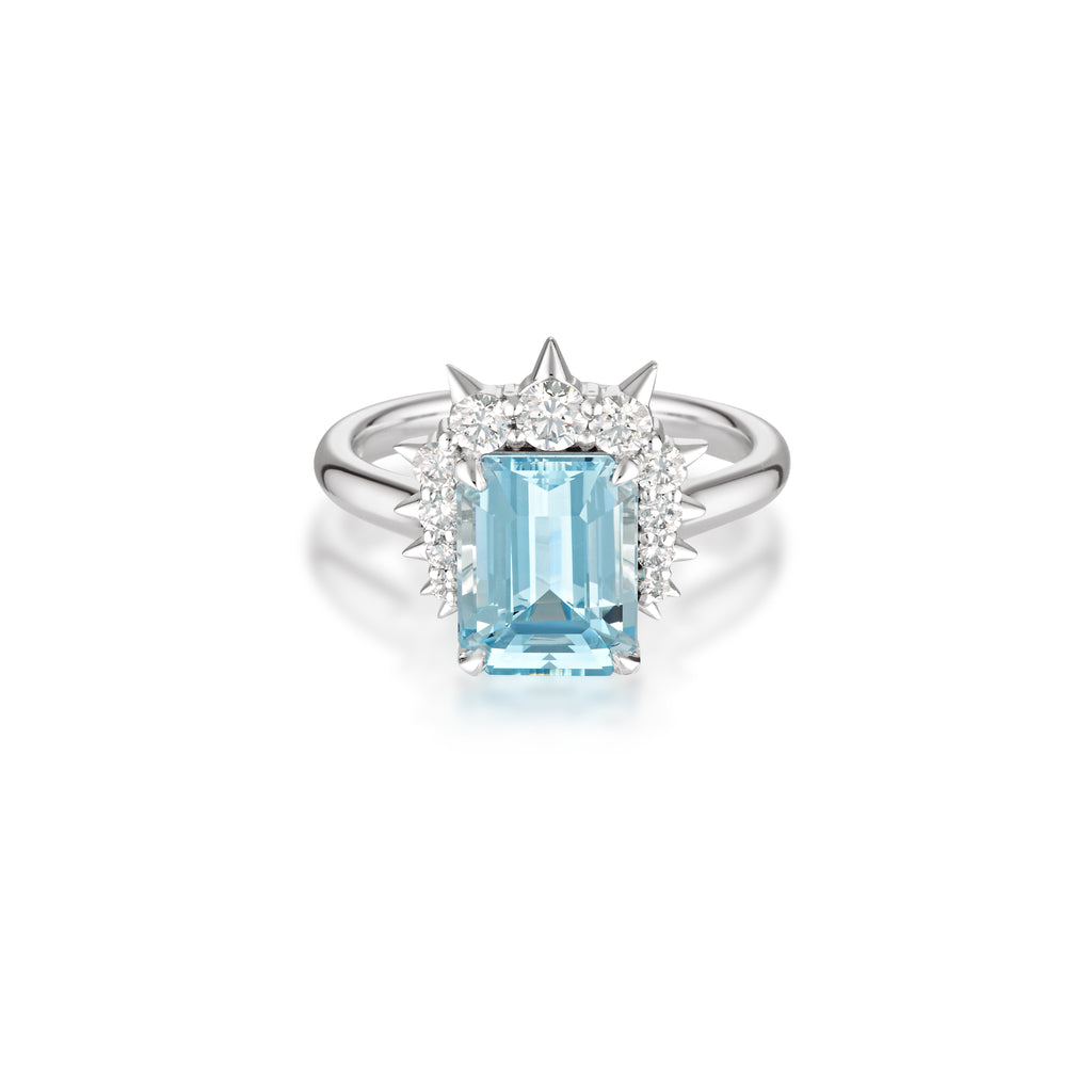 3.63ct Aquamarine & Diamond Ring