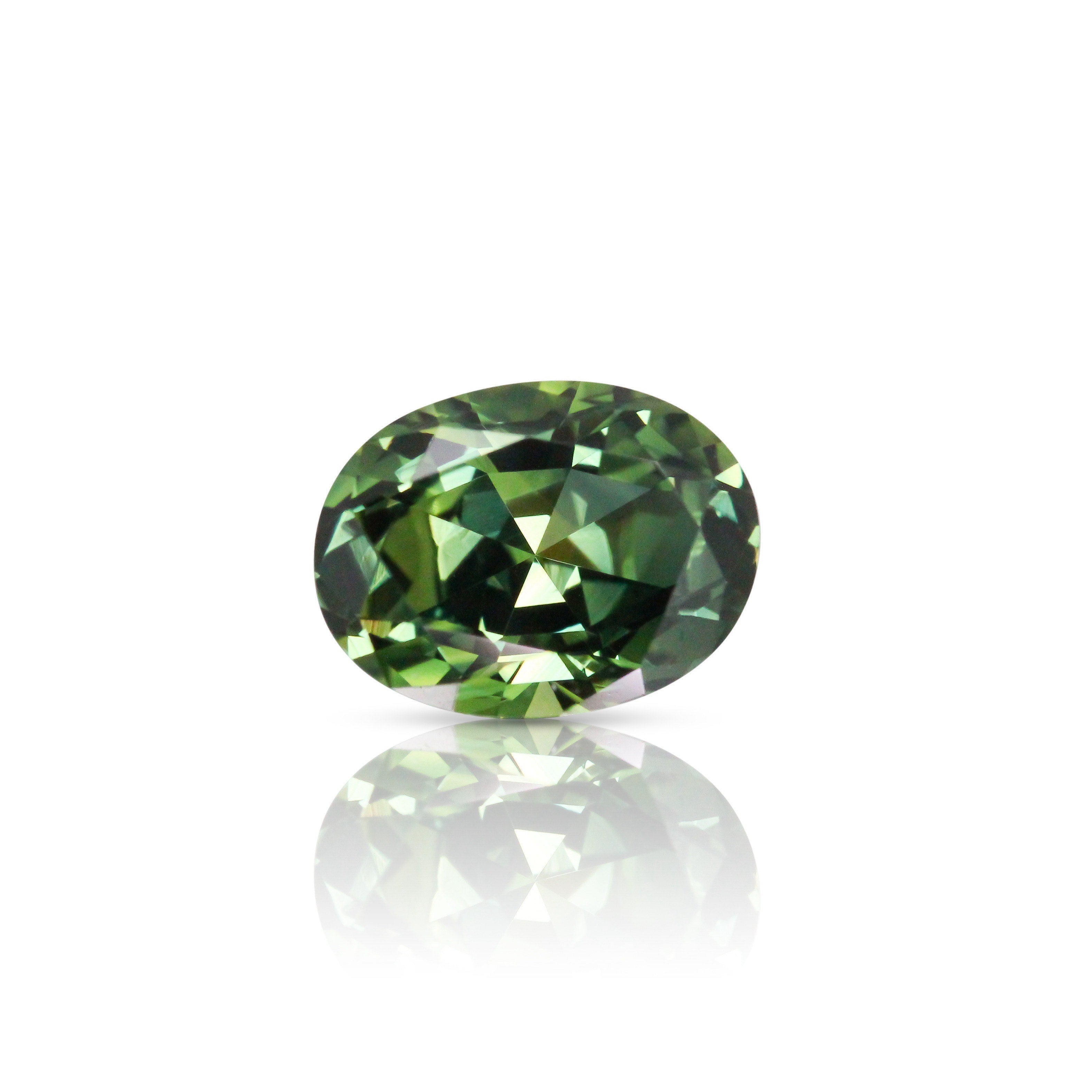 2.11ct Oval Green Australian Sapphire