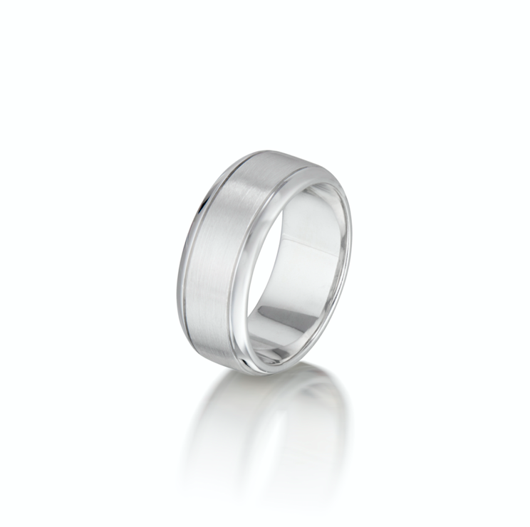 Men's Chamfered Edge Wedding Band
