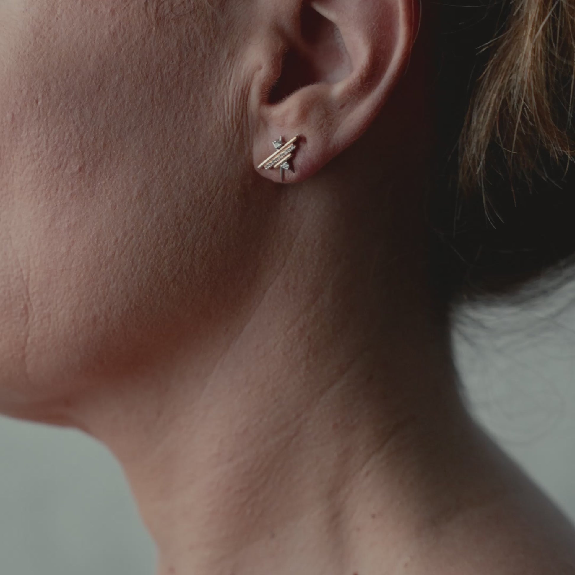 Video of model wearing earring