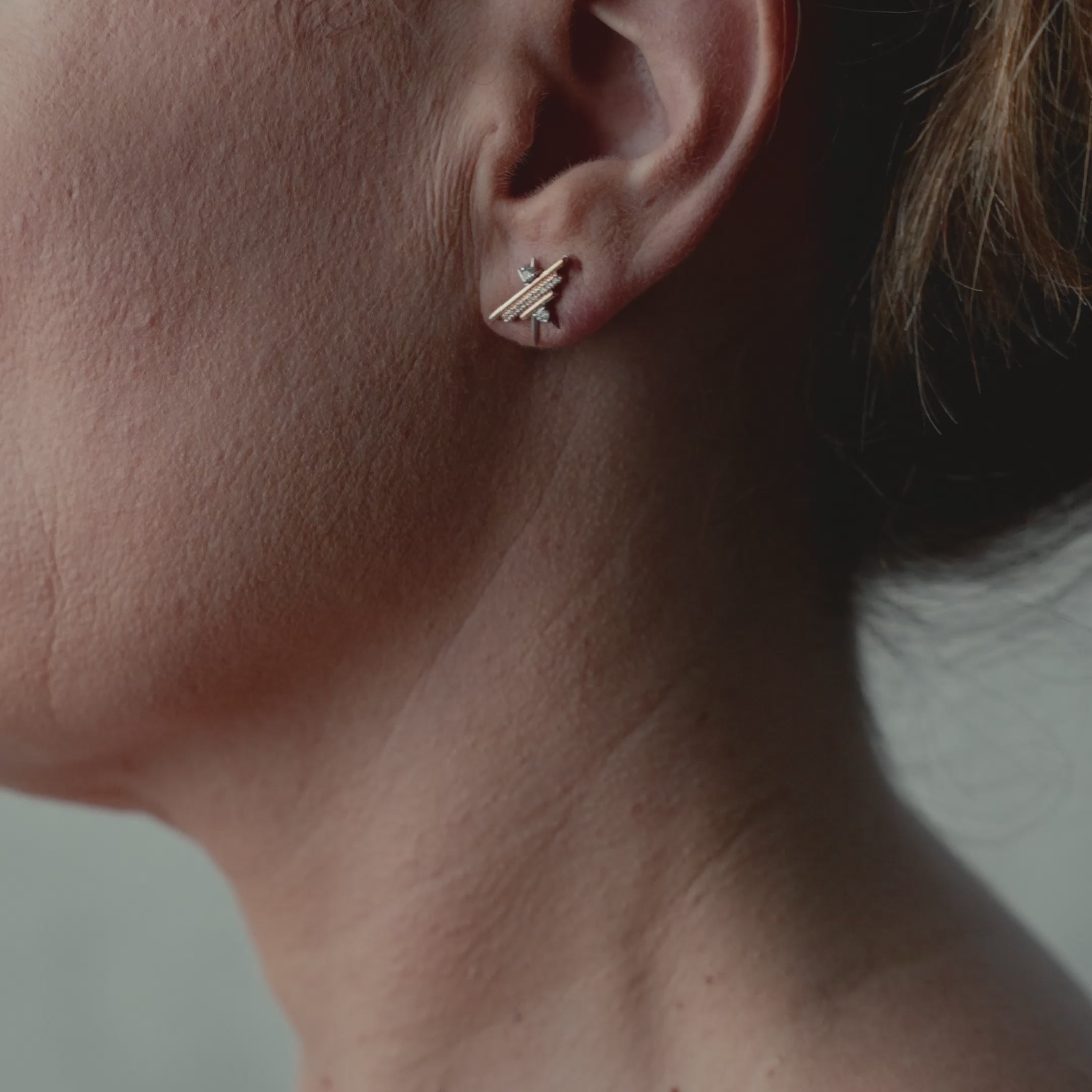 Video of model wearing earring