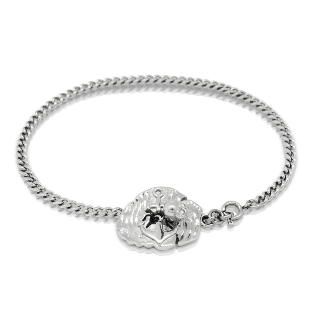 stainless steel skull bracelet. anchor bracelet. skull. anchor
