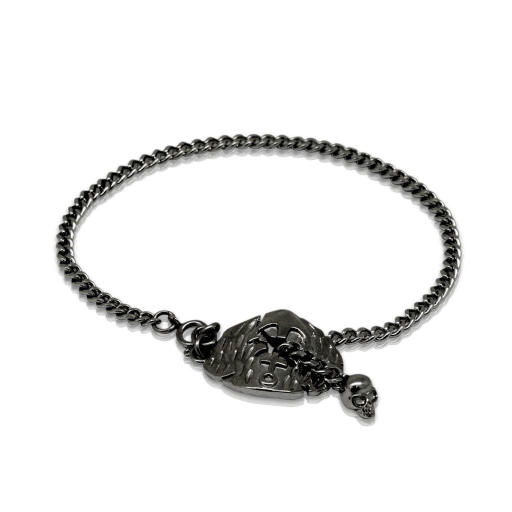 designer skull bracelet. anchor bracelet. mens skull bracelet