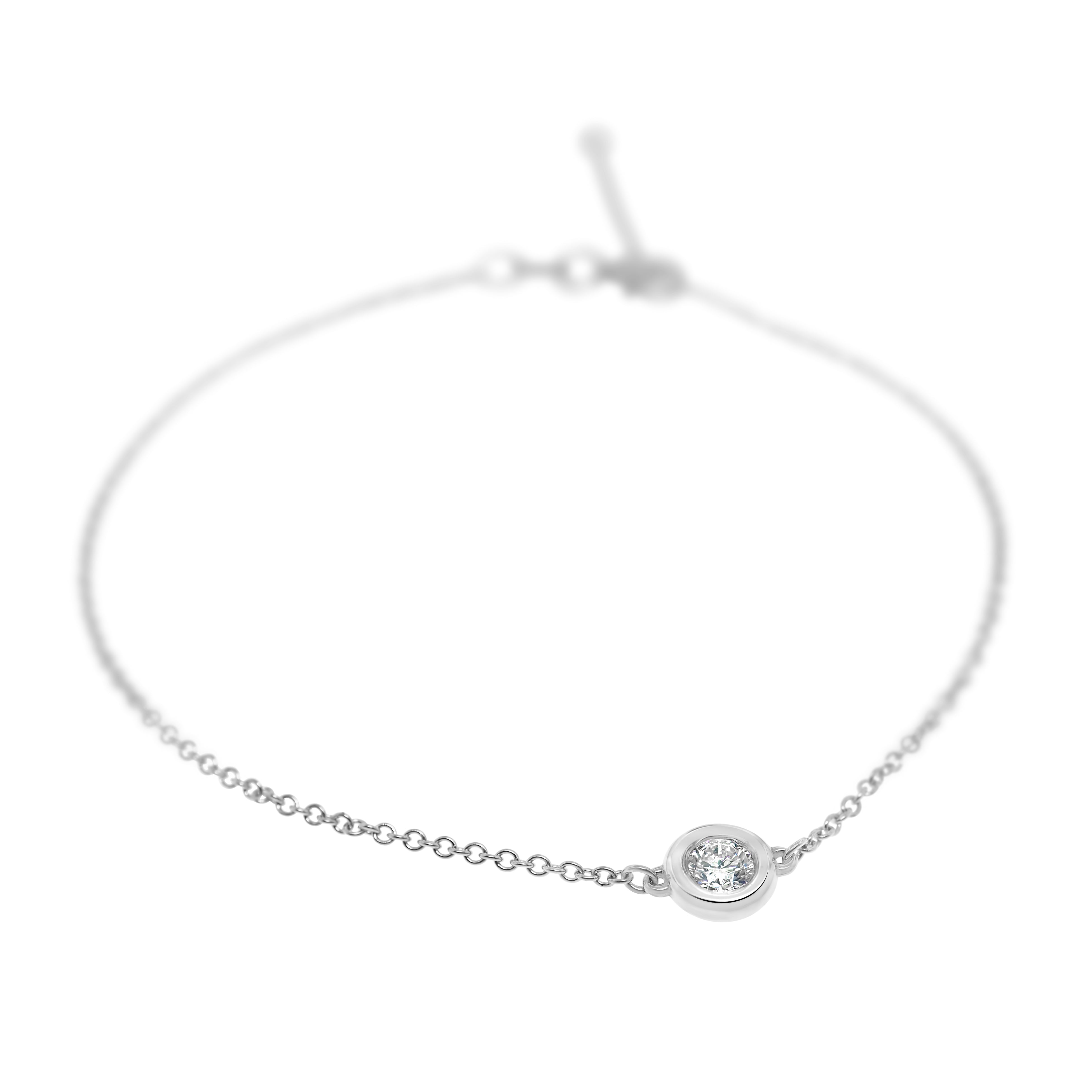 White Gold - Bezel Set Diamond Bracelet
