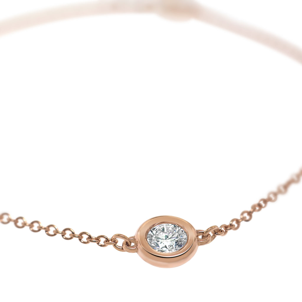 Rose Gold - Bezel Set Diamond Bracelet