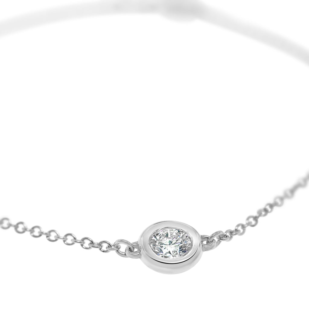 White Gold - Bezel Set Diamond Bracelet