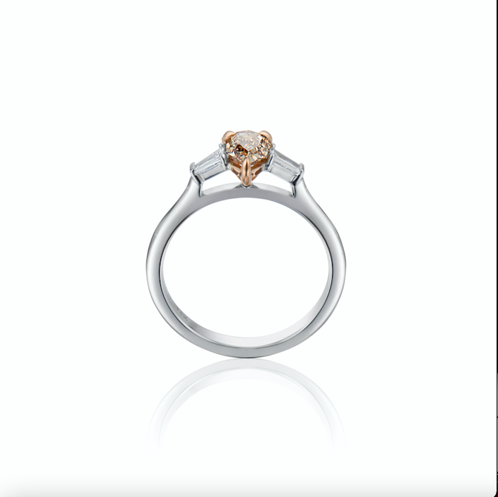 Champagne Diamond Engagement Ring - Alternative Engagement Ring