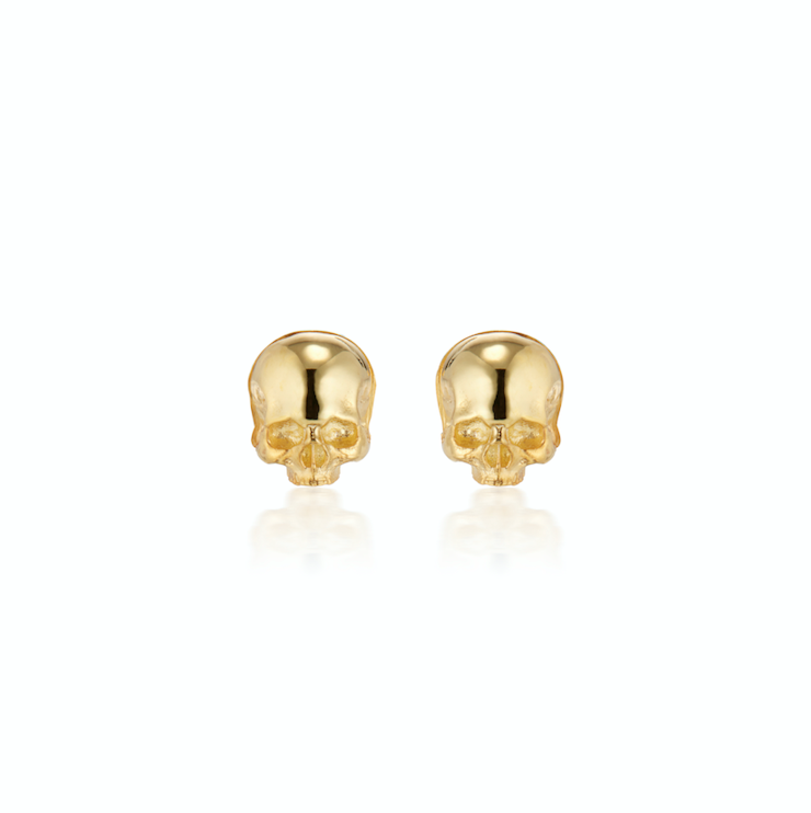 Diamond Skull Stud Earrings Harlin Jones