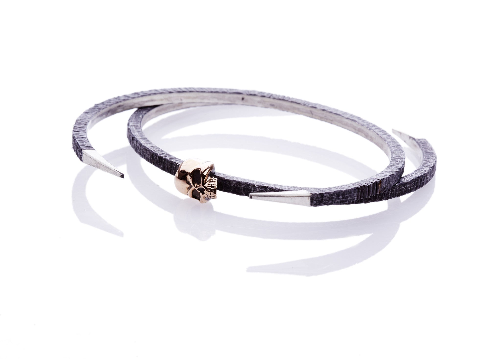 Rose Gold Skull Cuff Bracelet. Harlin Jones Bespoke. Bespoke Jewellery. Skull Jewellery