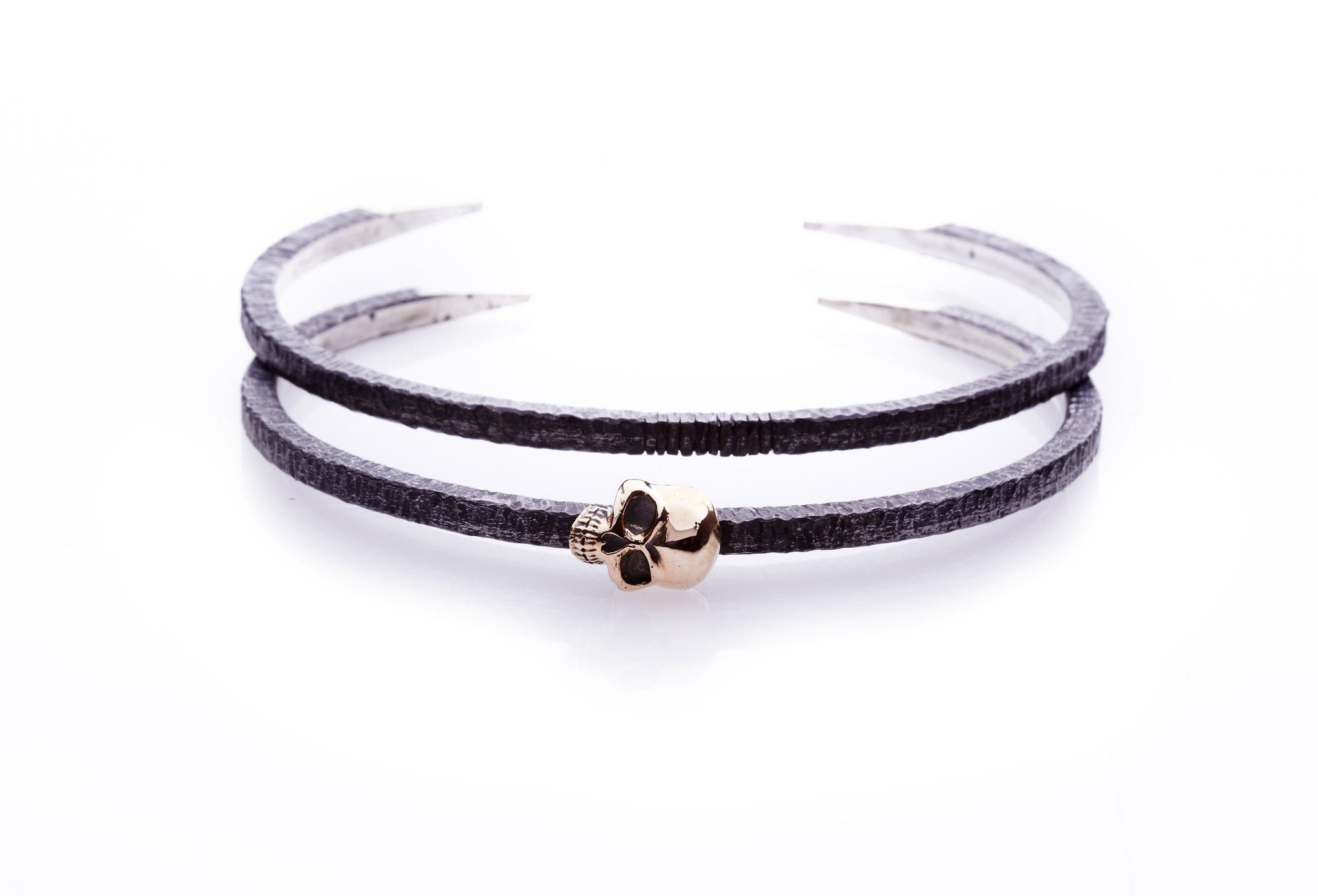Designer Mens Jewellery. Gold Skull. Black Bracelet. Mens Jewellery. Custom Mens Jewellery