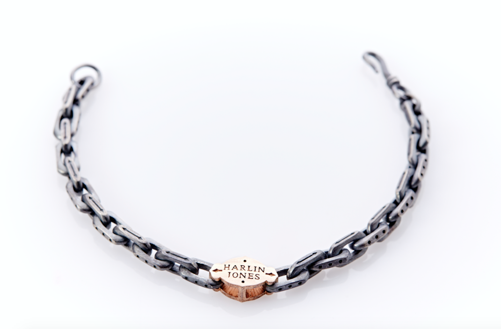 Black Silver - Gold Link Bracelet 
