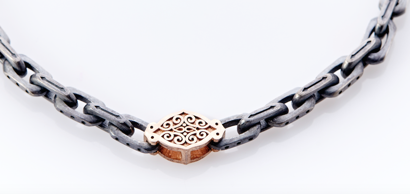 arabesque pattern bracelet. thick link bracelet. chunky bracelet . mens bracelet 