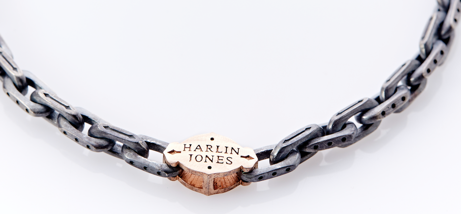 harlin jones bracelet . silver-gold bracelet. biker jewelry. biker jewellery. designer bracelet 