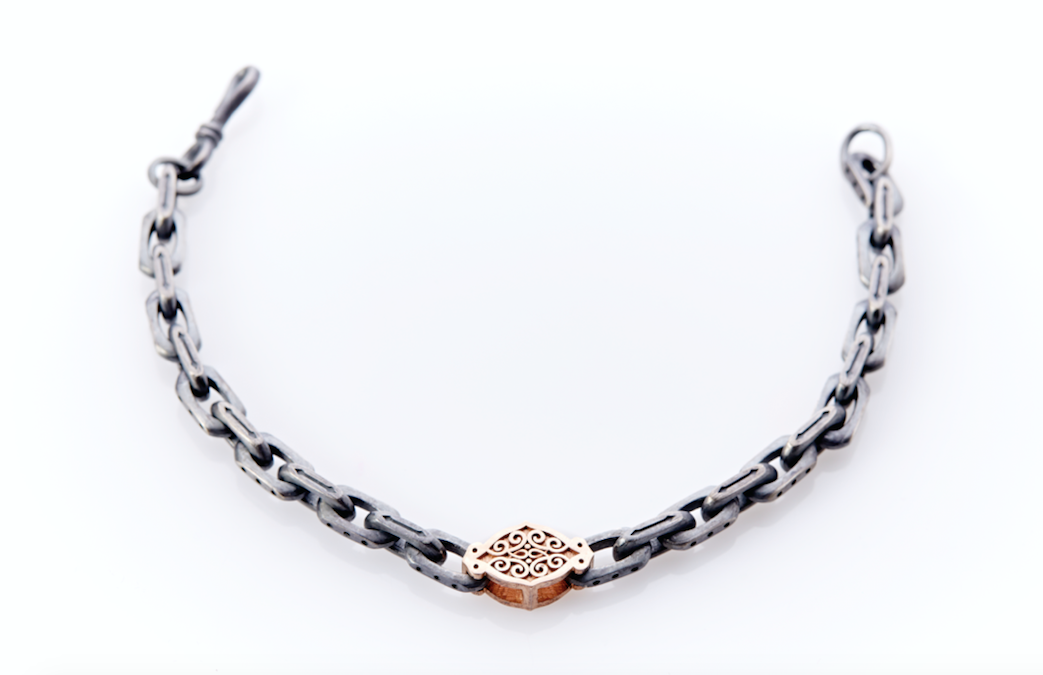 mens bracelet. mens silver - gold bracelet. mens biker jewelry . mens biker jewellery . cross bones . mens silver bracelet